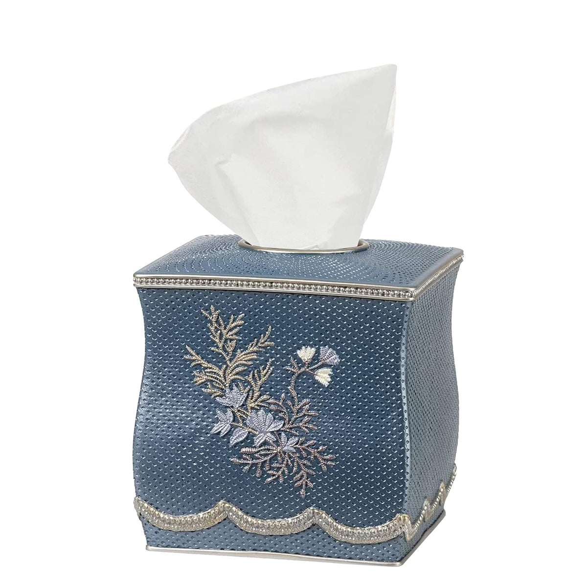 Resin Tissue Box Cover for Modern Home Decor - Minimalist Square Tissue Box Holder for Guest Room, Bedroom, Bathroom, Tabletop & Office - Durable and Aesthetic Tissue Holder, Capri