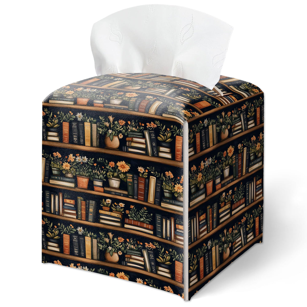 Pink Bow Stripes Tissue Box Cover, Cute Preppy Leather Tissue Box-Waterproof, Aesthetic Home Decor for Desktop Living Room Vanity Office, Gift Idea for Women & Friend, 5 x 5 Inches-A14