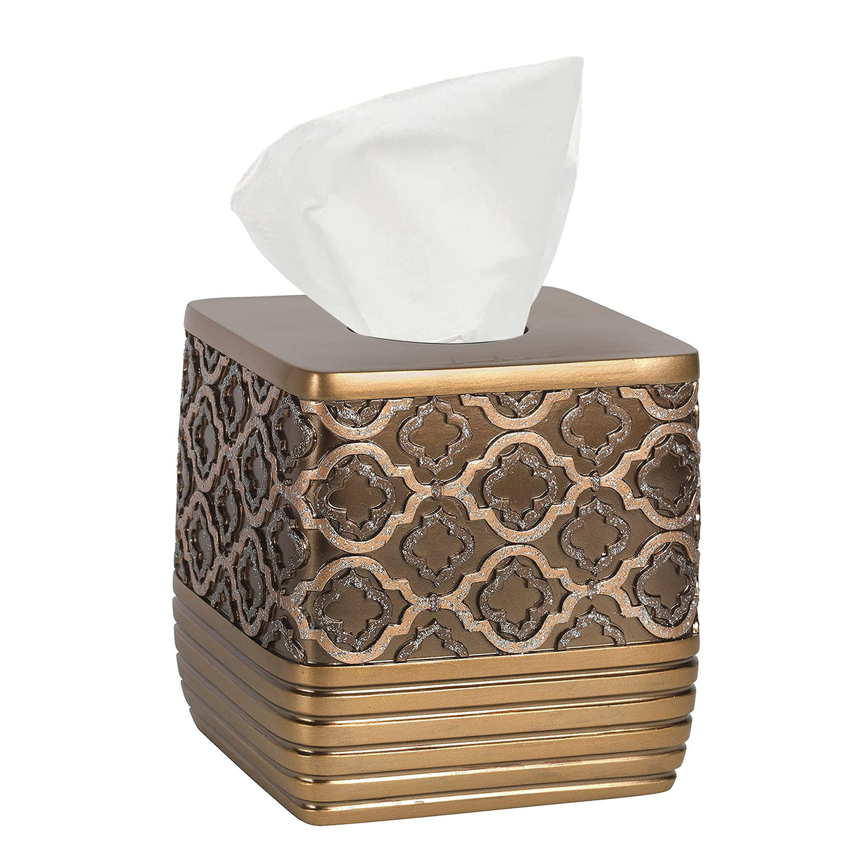Resin Tissue Box Cover for Modern Home Decor - Minimalist Square Tissue Box Holder for Guest Room, Bedroom, Bathroom, Tabletop & Office - Durable and Aesthetic Tissue Holder, Capri